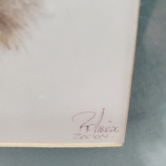 Original Feather Oil Paintings Artist: Roboide 2000 Parrots and Tropical Sunset - Picture 9 of 10